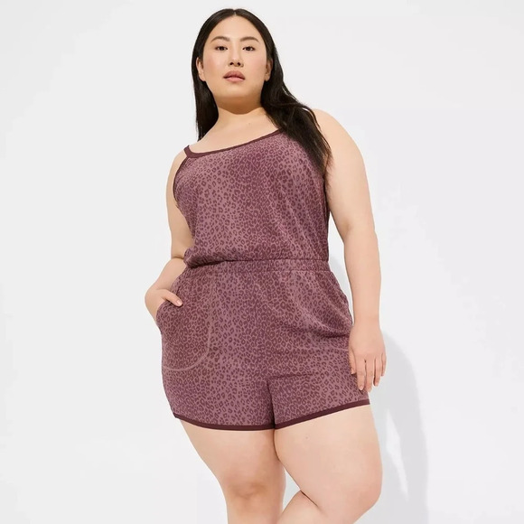 torrid Pants - Stretch Woven Active Romper With Pockets